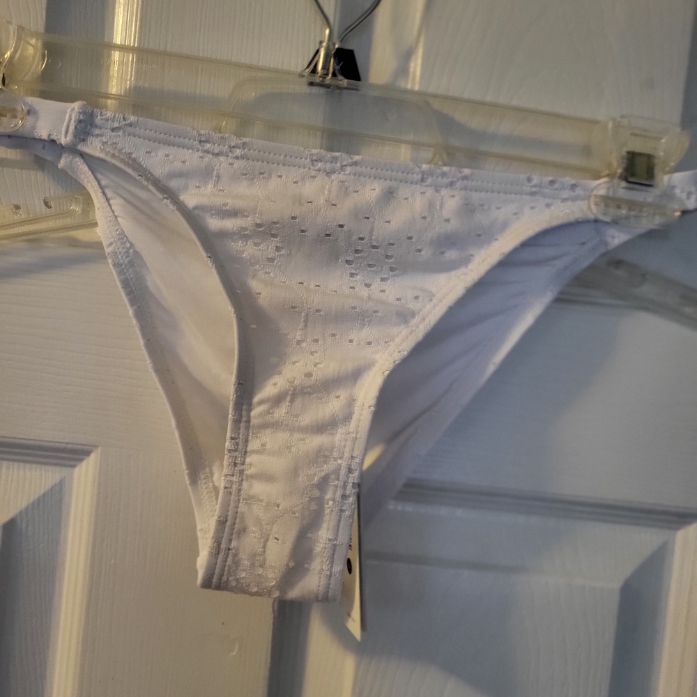 Aqua White Bikini Bottoms